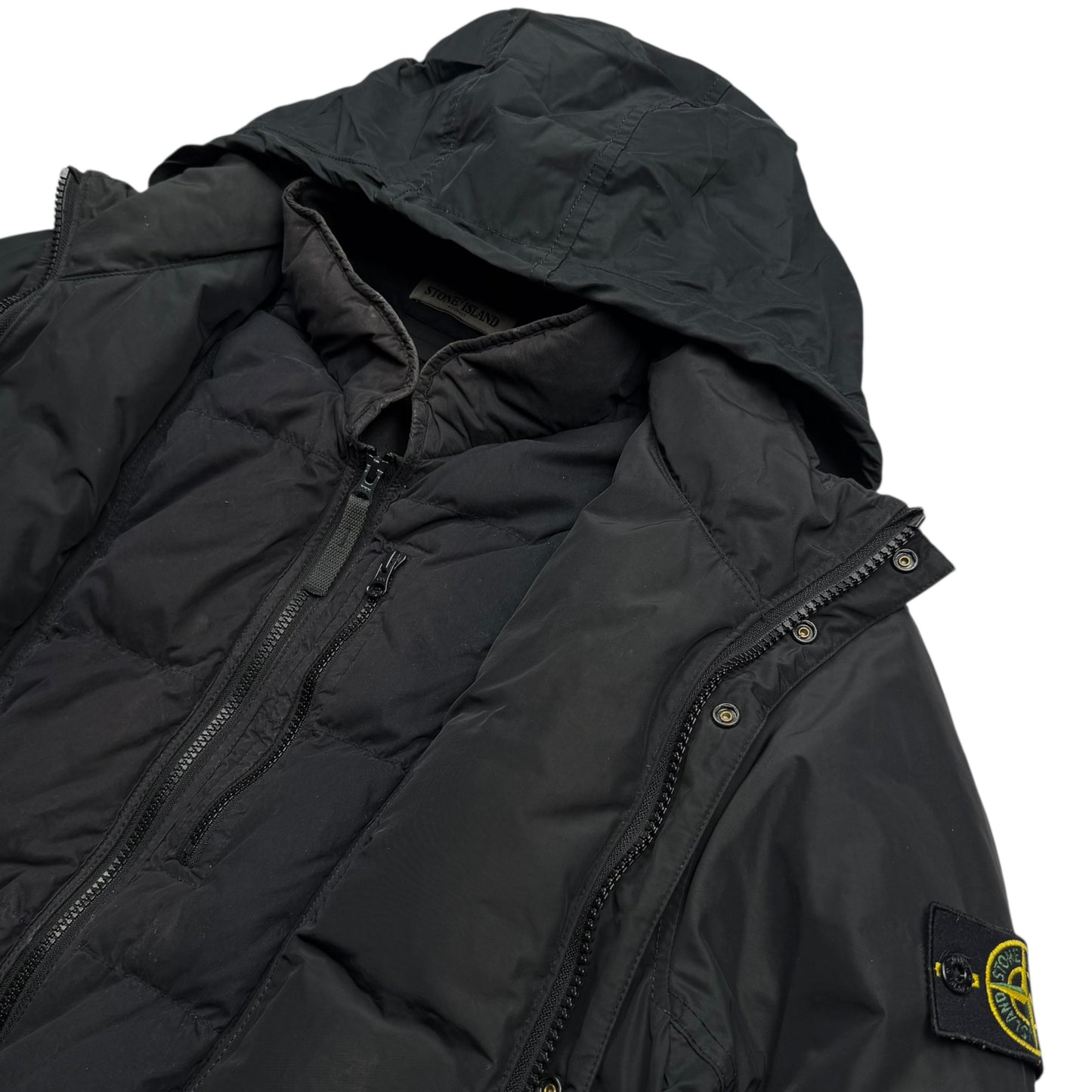 A/W 13 Stone Island Micro Reps Down Puffer Jacket - Black