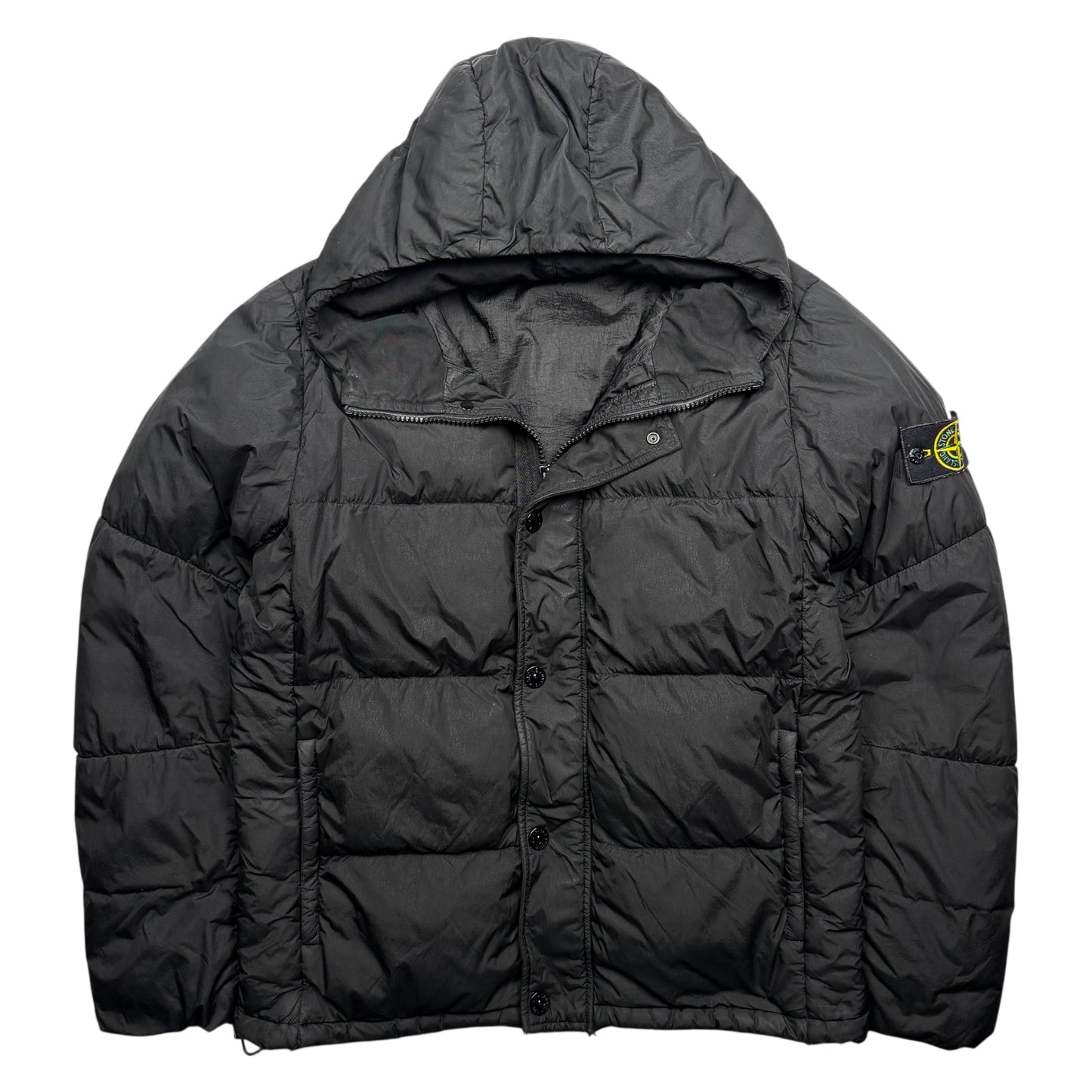 A/W 16 Stone Island Crinkle Reps NY Down Puffer Jacket - Black