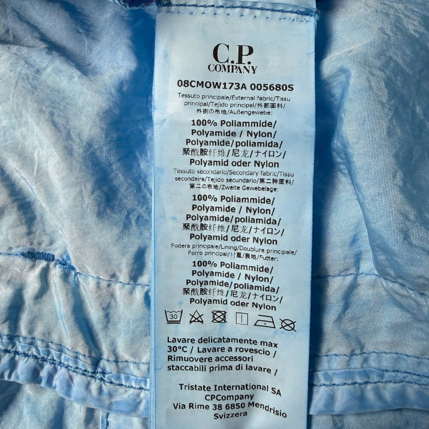 C.P. Company M.T.t.N. Internally Coloured Envelope La Mille Goggle Jacket - Blue