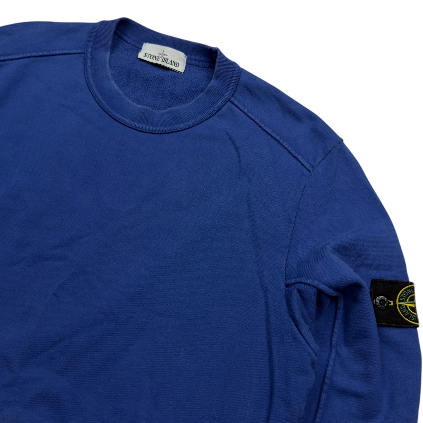 S/S 16 Stone Island Spellout Print Crewneck Sweater - Blue