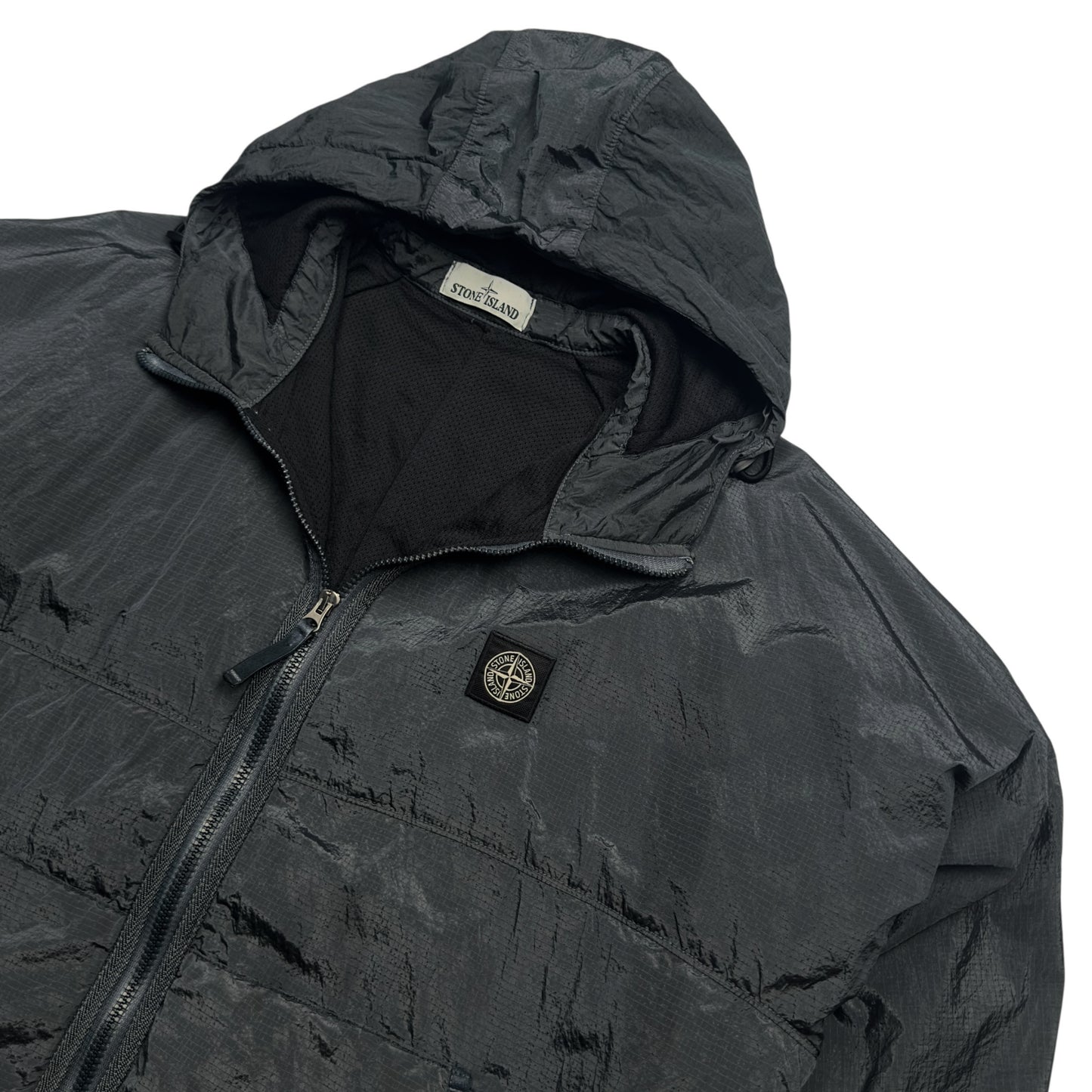 A/W 19 Stone Island Nylon Metal Watro Ripstop Windbreaker Jacket - Dark Grey