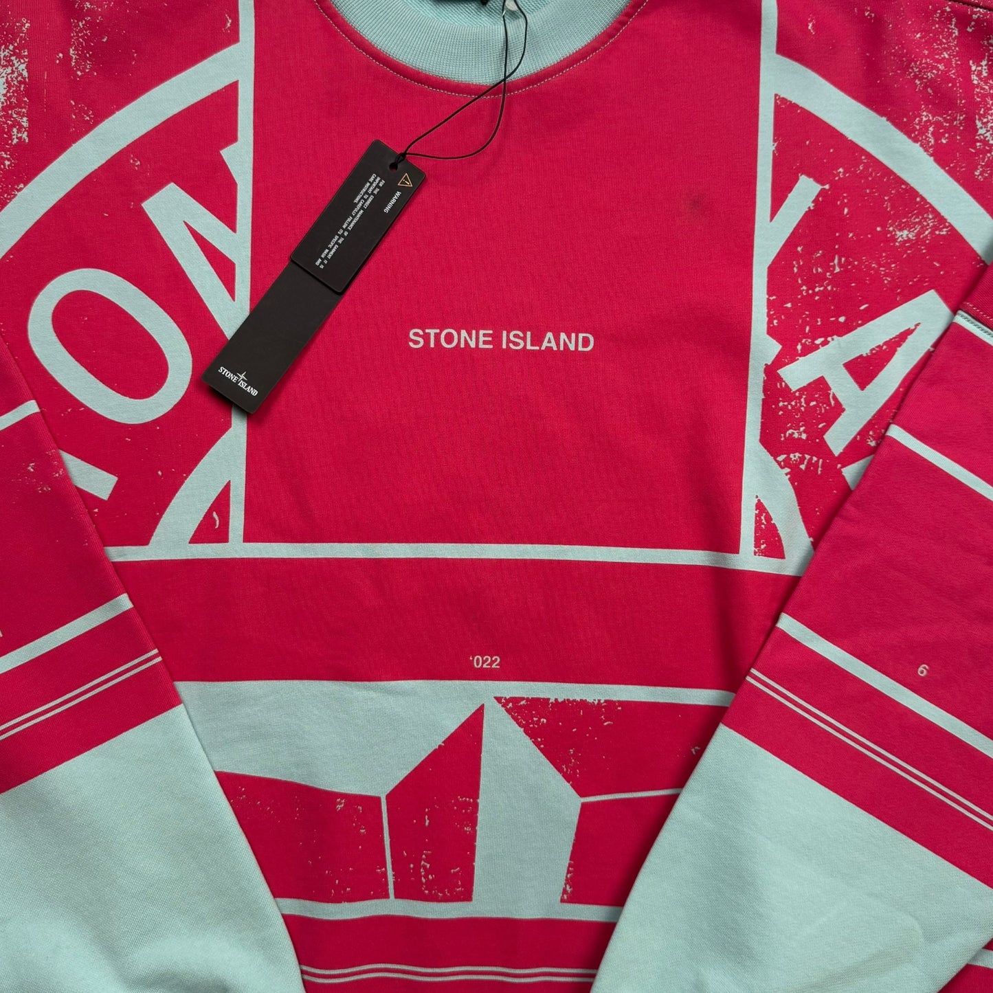 S/S 22 Stone Island 'Mosaic Five' Print Sweater