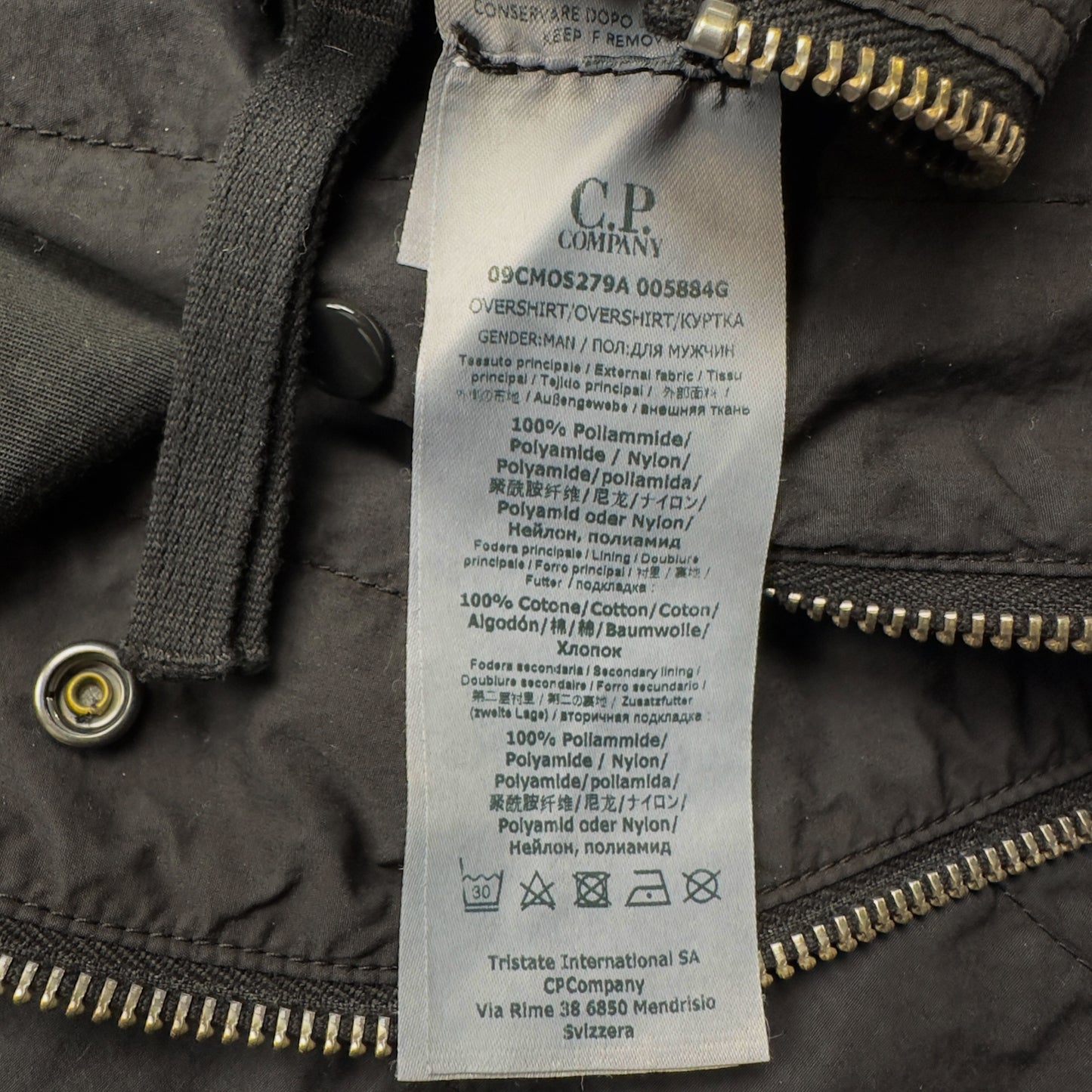 C.P. Company Microreps Nylon Overshirt – Black