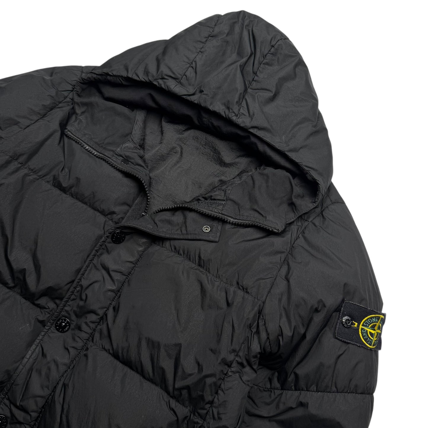 A/W 16 Stone Island Crinkle Reps NY Down Puffer Jacket - Black