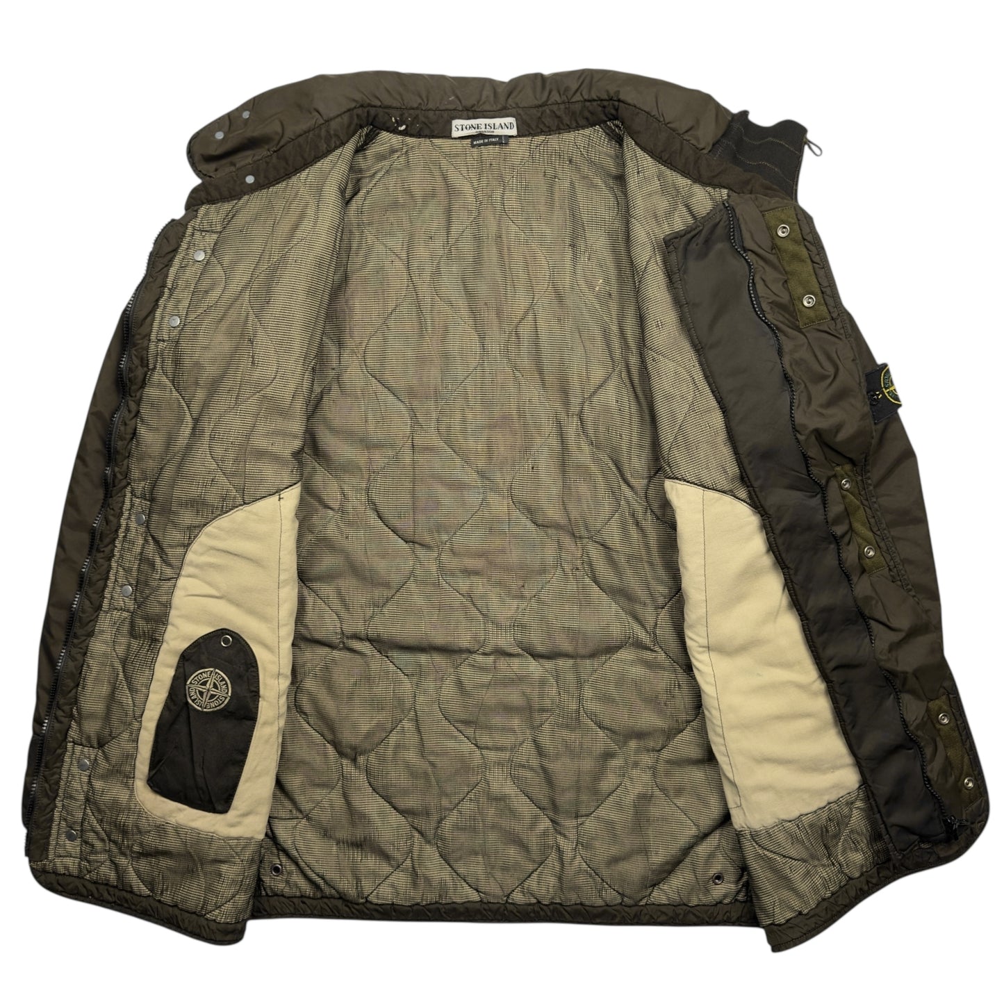 A/W 03 Stone Island Mesh Quilted Vintage Bomber Jacket