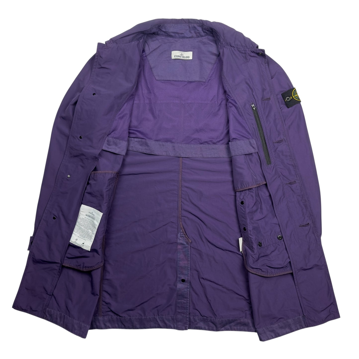 S/S 15 Stone Island Micro Reps Trench Coat - Purple