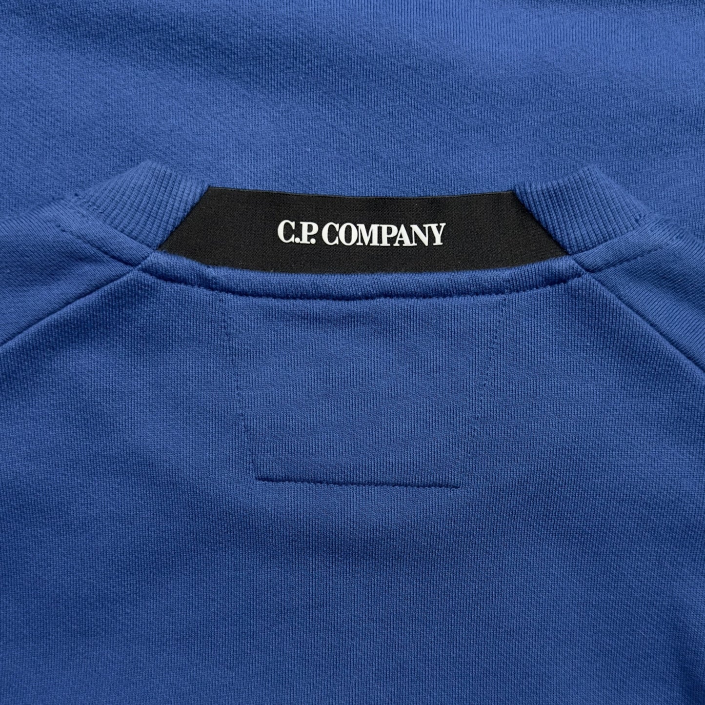C.P. Company Diagonal Raised Fleece Crewneck Sweater - Blue