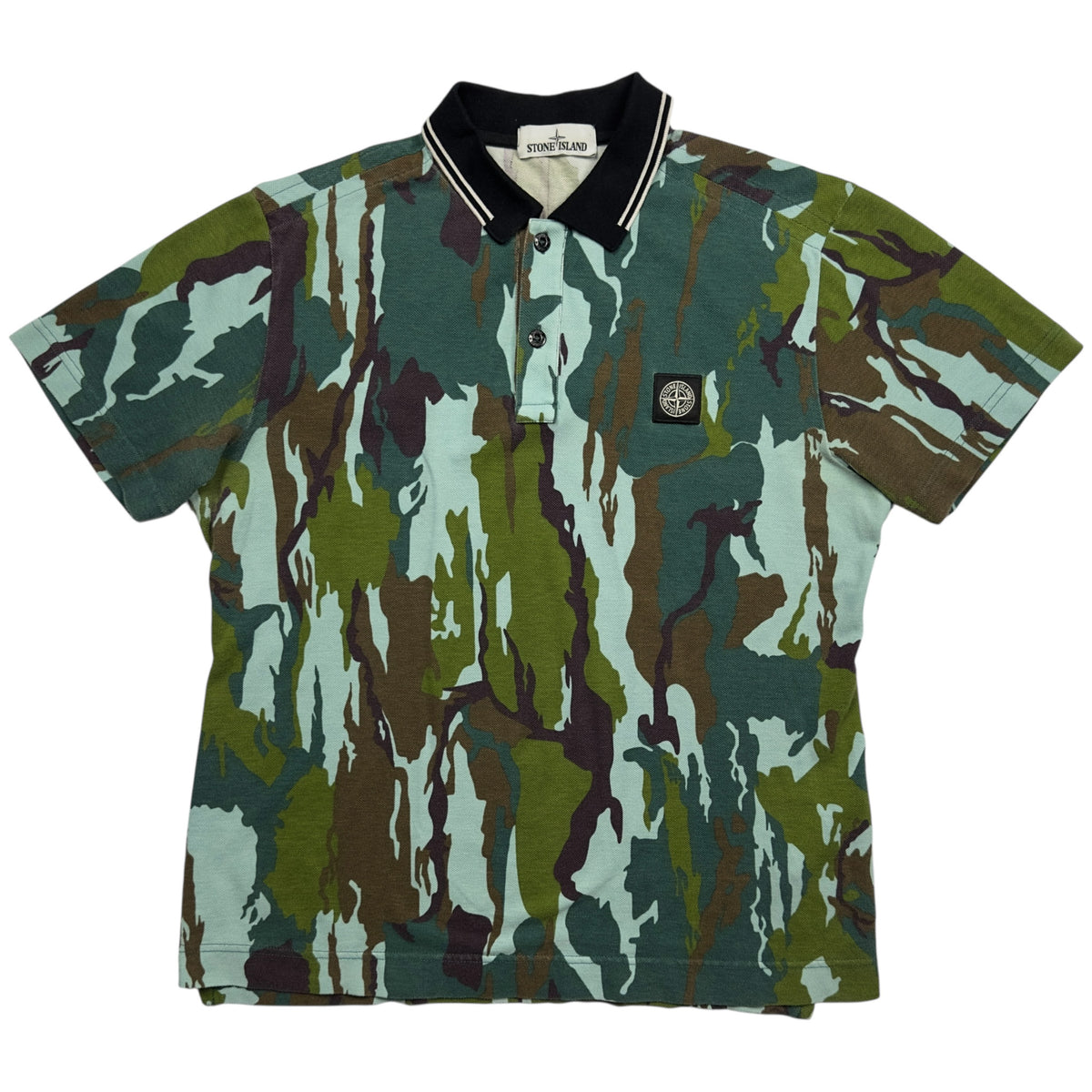 S/S 15 Stone Island Flowing Camo Polo Shirt