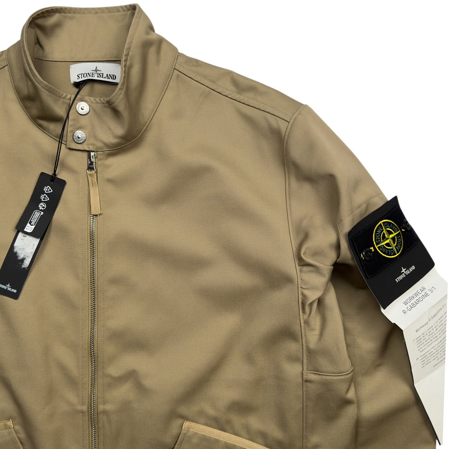 S/S 23 Stone Island Workwear R Gabardine 3/1 Biker Jacket