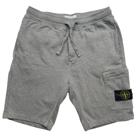 S/S 22 Stone Island Cotton Jersey Cargo Shorts - Grey