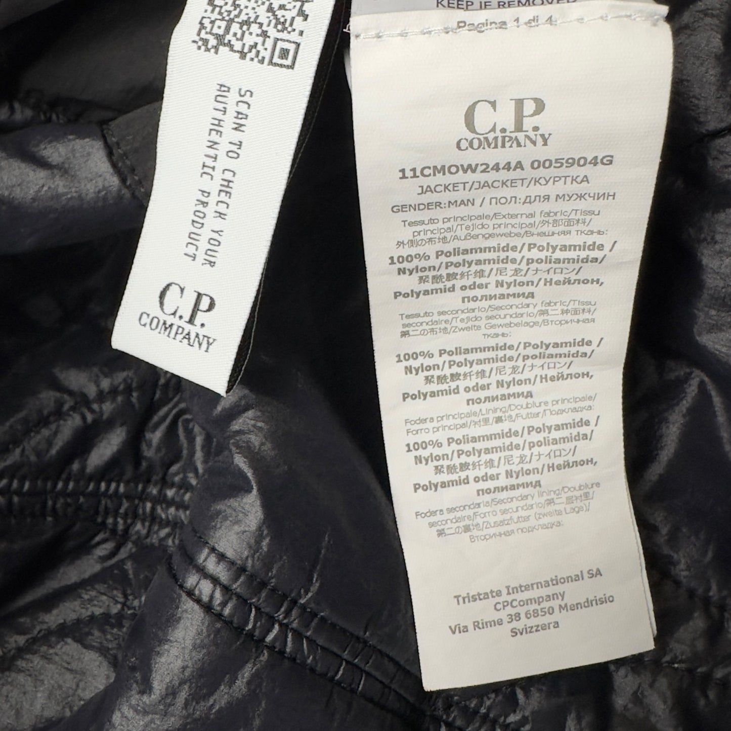 C.P. Company Chrome R Bomber Jacket - Black