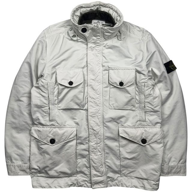 A/W 21 Stone Island David TC Nylon Metal Liner Field Jacket - White
