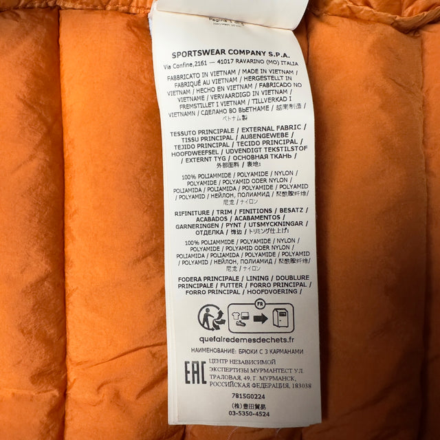 S/S 23 Stone Island Loom Woven Chambers R-Nylon Down TC Puffer Gilet - Orange