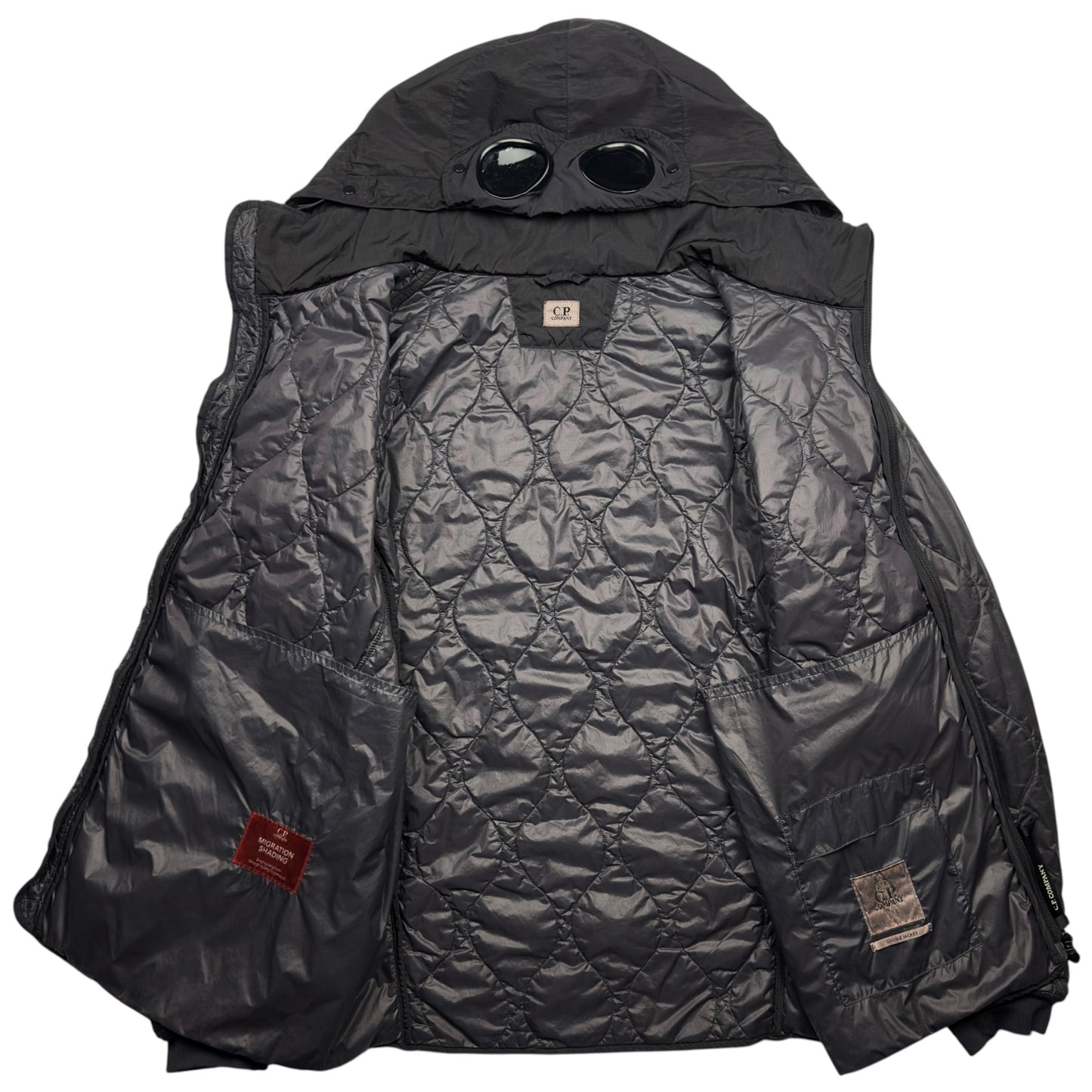 A/W 20 C.P. Company Migration Shading Quilted Goggle Jacket