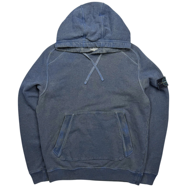 A/W 20 Stone Island Dust Colour Treatment Hoodie - Blue