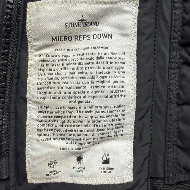 A/W 13 Stone Island Micro Reps Down Puffer Jacket - Black