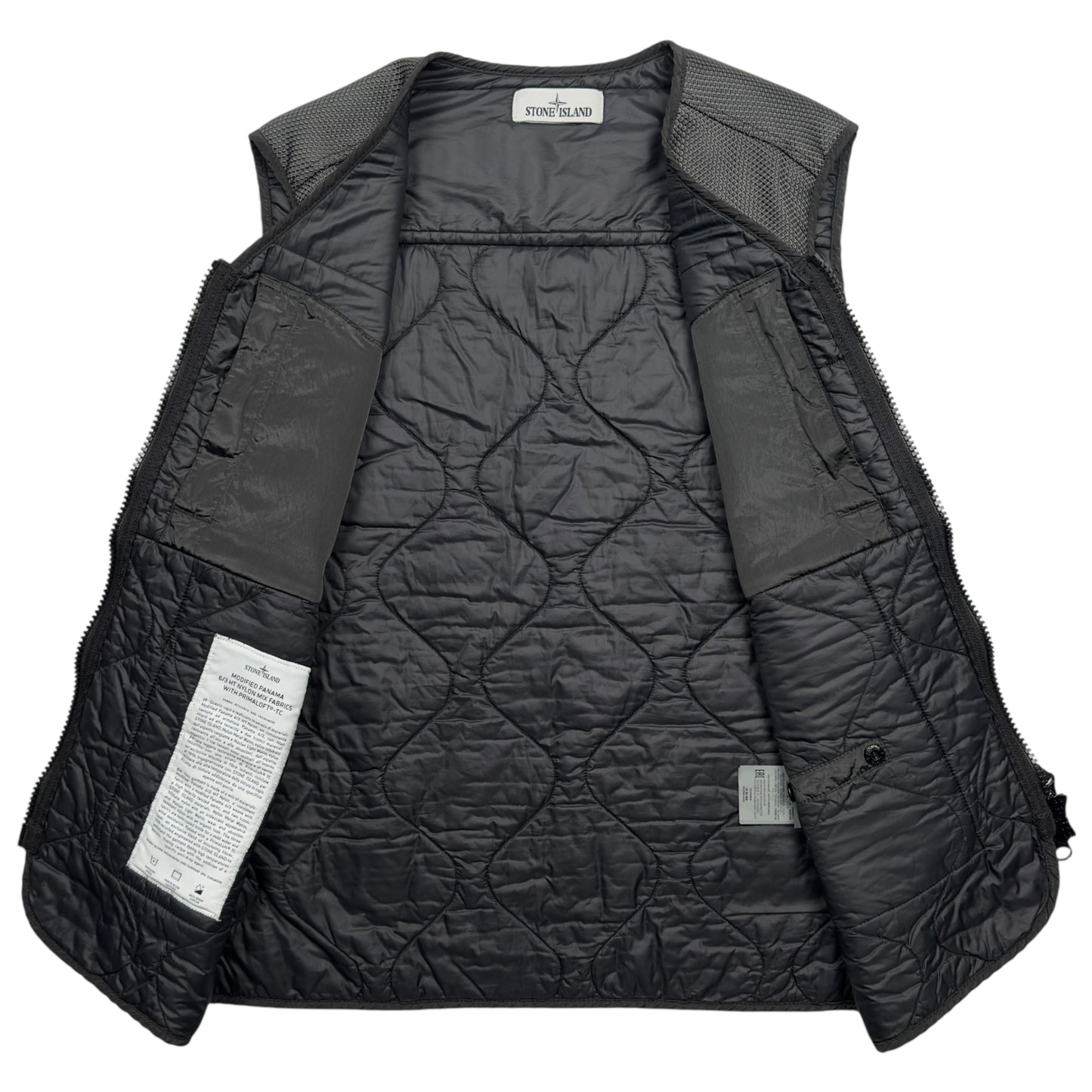 A/W 21 Stone Island Modified Panama 6/3 HT Nylon Mix Fabrics with Primaloft Gilet