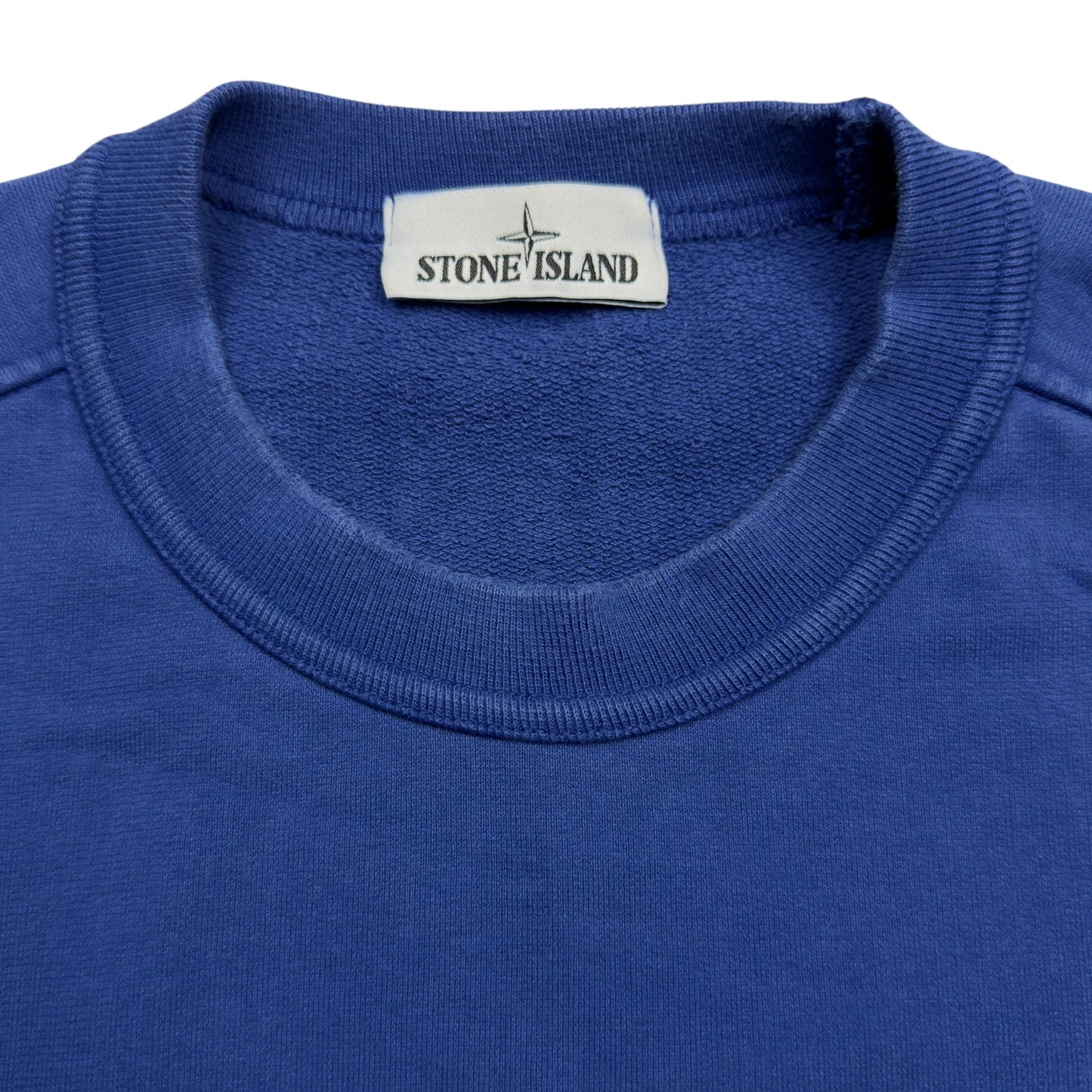 S/S 16 Stone Island Spellout Print Crewneck Sweater - Blue