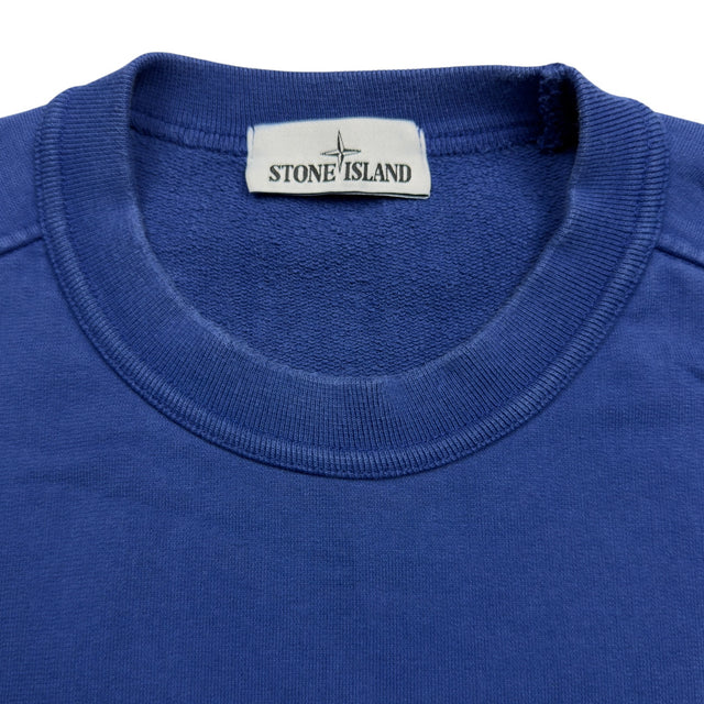 S/S 16 Stone Island Spellout Print Crewneck Sweater - Blue