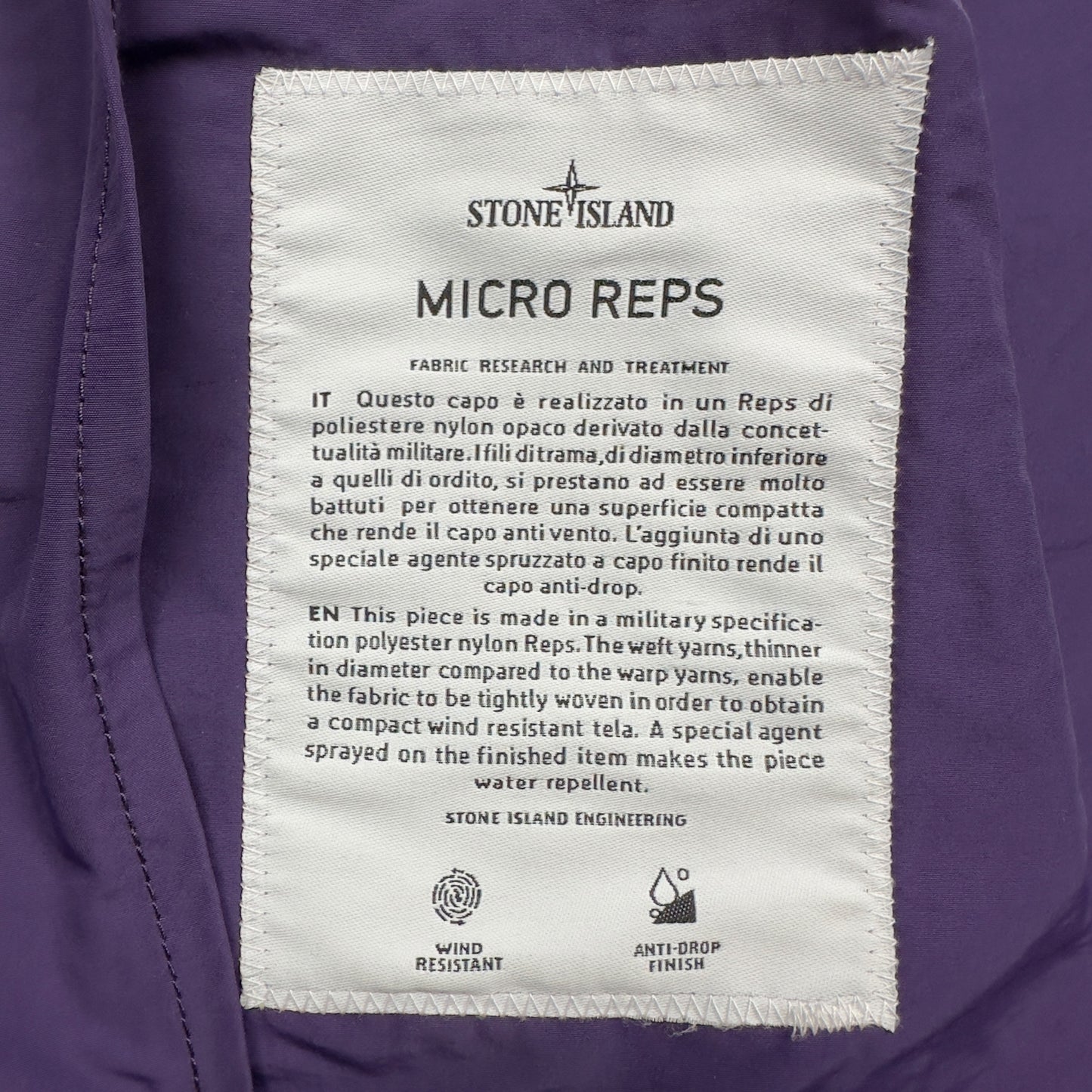 S/S 15 Stone Island Micro Reps Trench Coat - Purple