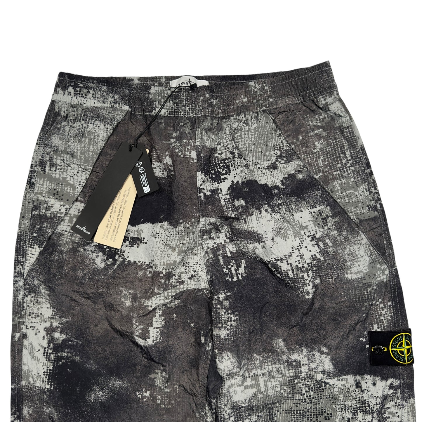 S/S 24 Stone Island Dissolving Grid Camo Trousers