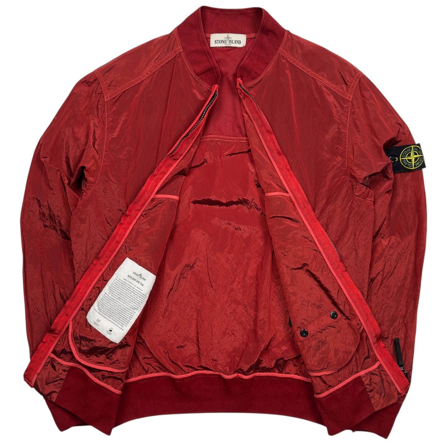 S/S 13 Stone Island Nylon Metal Bomber Jacket - Red