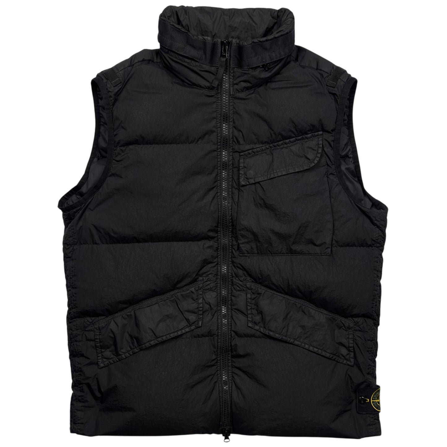 A/W 22 Stone Island Crinkle Reps R-NY Down Gilet - Black