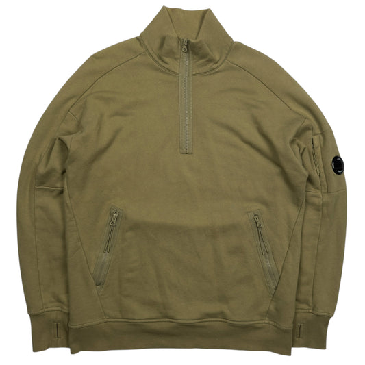 C.P. Company Quarter Zip Sweater - Tan