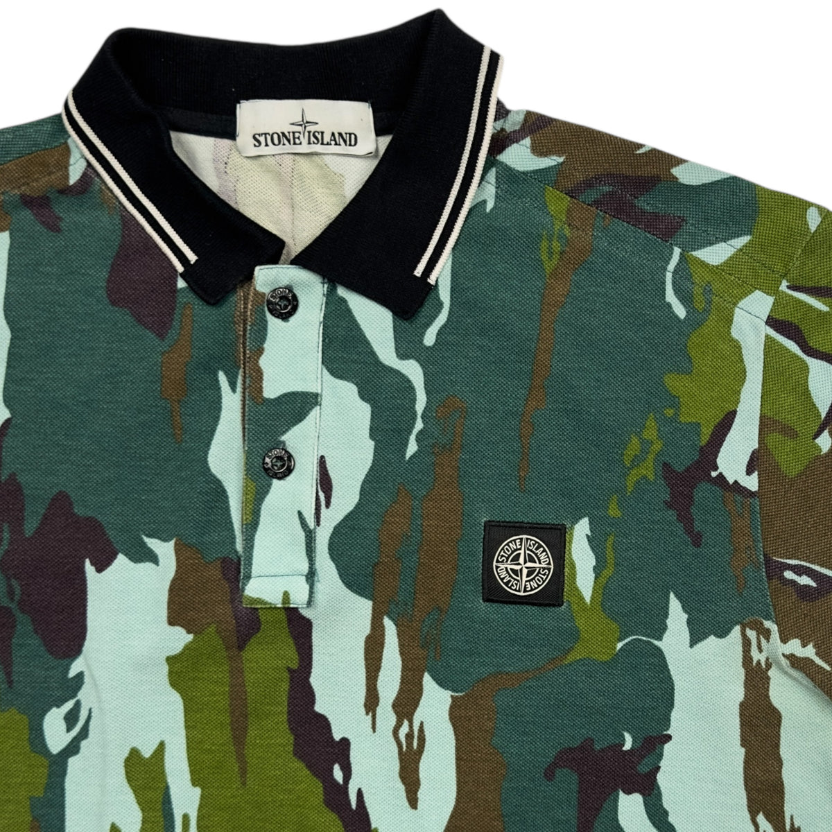S/S 15 Stone Island Flowing Camo Polo Shirt