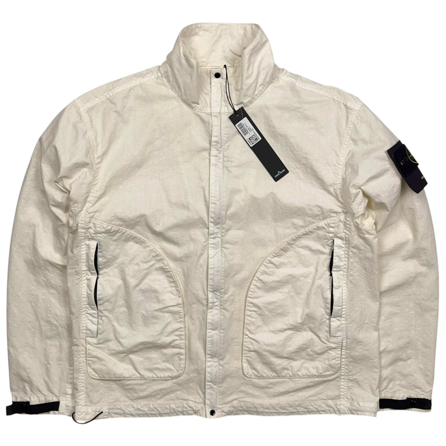 S/S 25 Stone Island Organic Look Nylon Panama TC Bomber Jacket - Ivory
