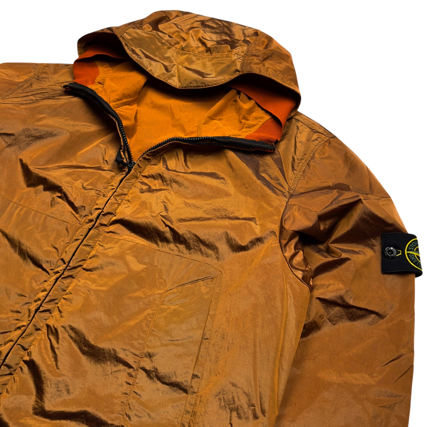 A/W 08 Stone Island Nylon Metal Flock Jacket - Orange