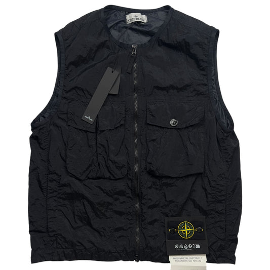 S/S 23 Stone Island Nylon Metal Watro ECONYL Vest - Black