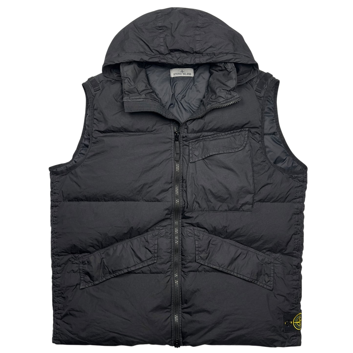 A/W 22 Stone Island Crinkle Reps R-NY Down Gilet - Black