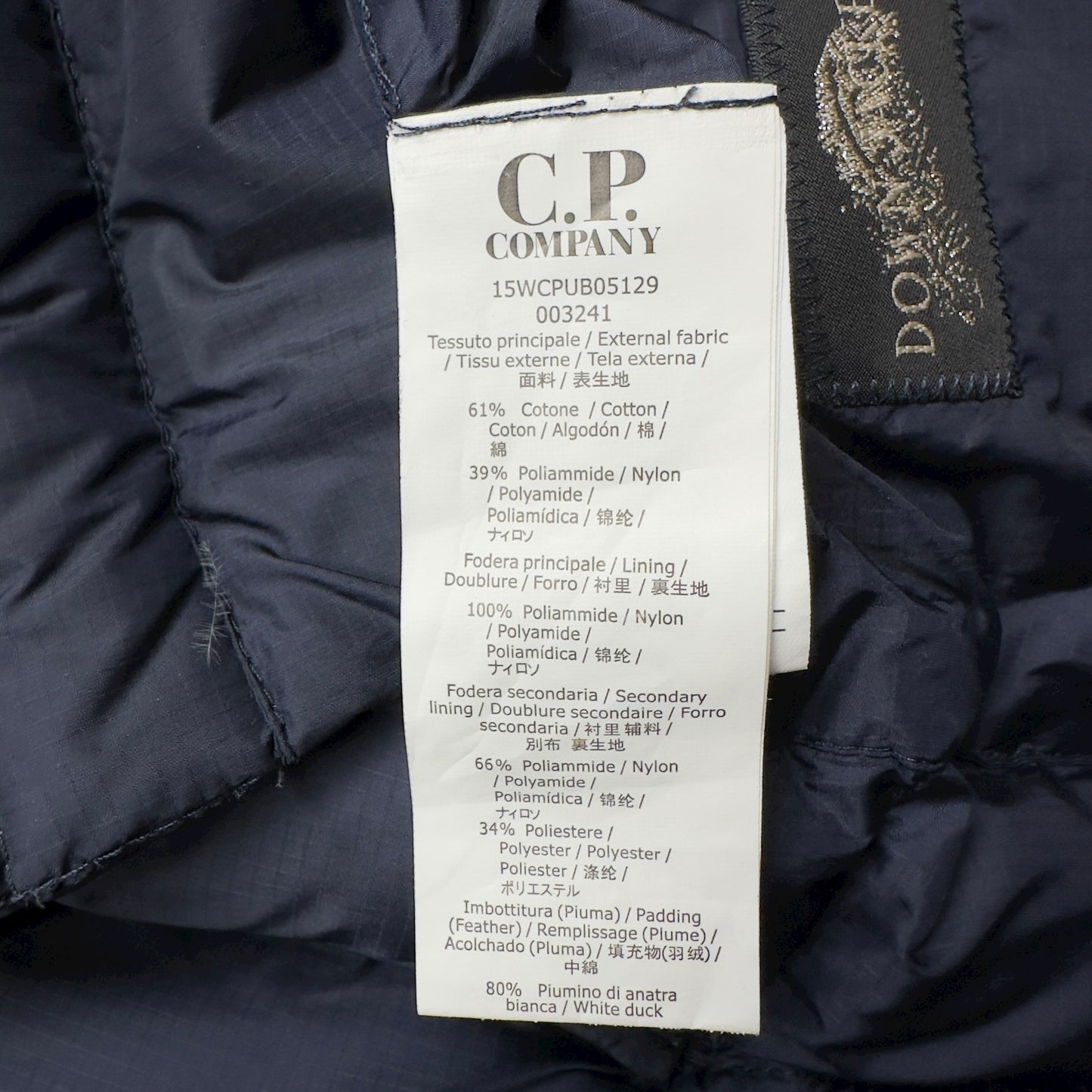 C.P. Company Denver Down Lined Shearling Collar Goggle Jacket - Navy