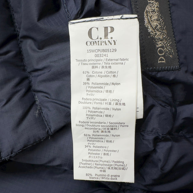 C.P. Company Denver Down Lined Shearling Collar Goggle Jacket - Navy