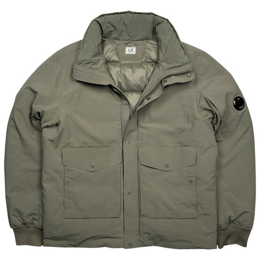 C.P. Company Micro M R Down Jacket - Light Olive Green