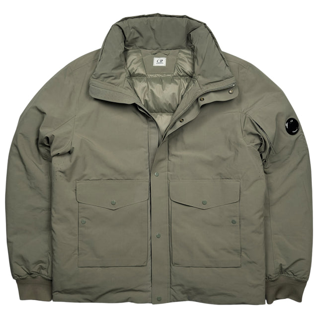 C.P. Company Micro M R Down Jacket - Light Olive Green