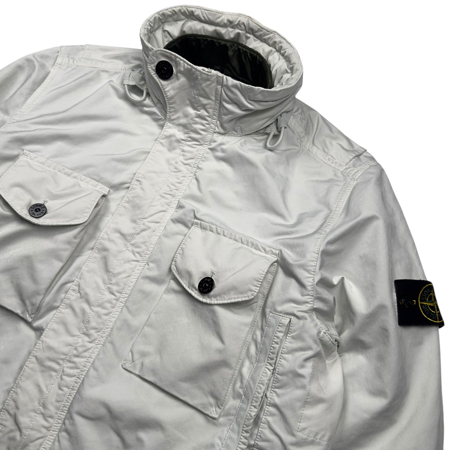 A/W 21 Stone Island David TC Nylon Metal Liner Field Jacket - White