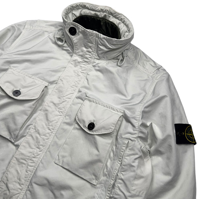 A/W 21 Stone Island David TC Nylon Metal Liner Field Jacket - White
