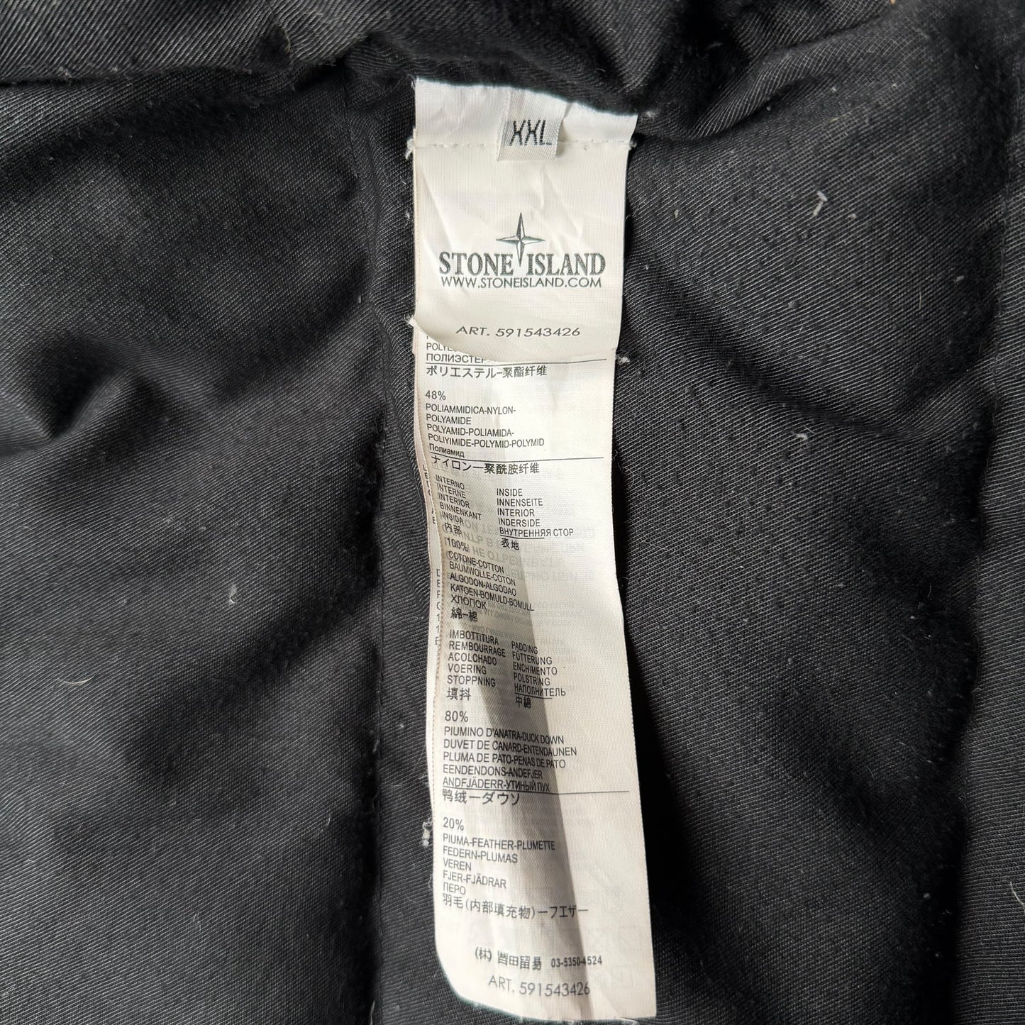 A/W 13 Stone Island Micro Reps Down Puffer Jacket - Black