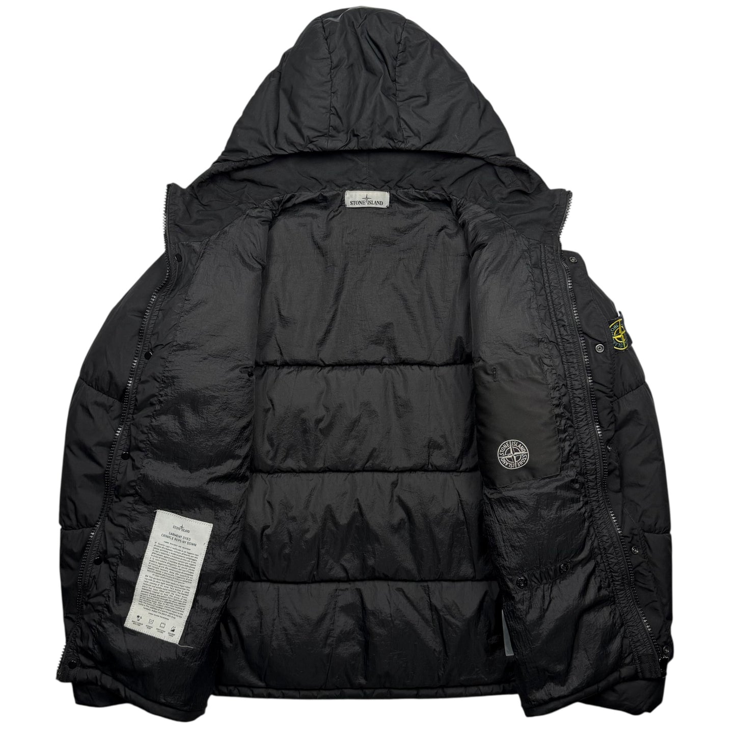 A/W 16 Stone Island Crinkle Reps NY Down Puffer Jacket - Black