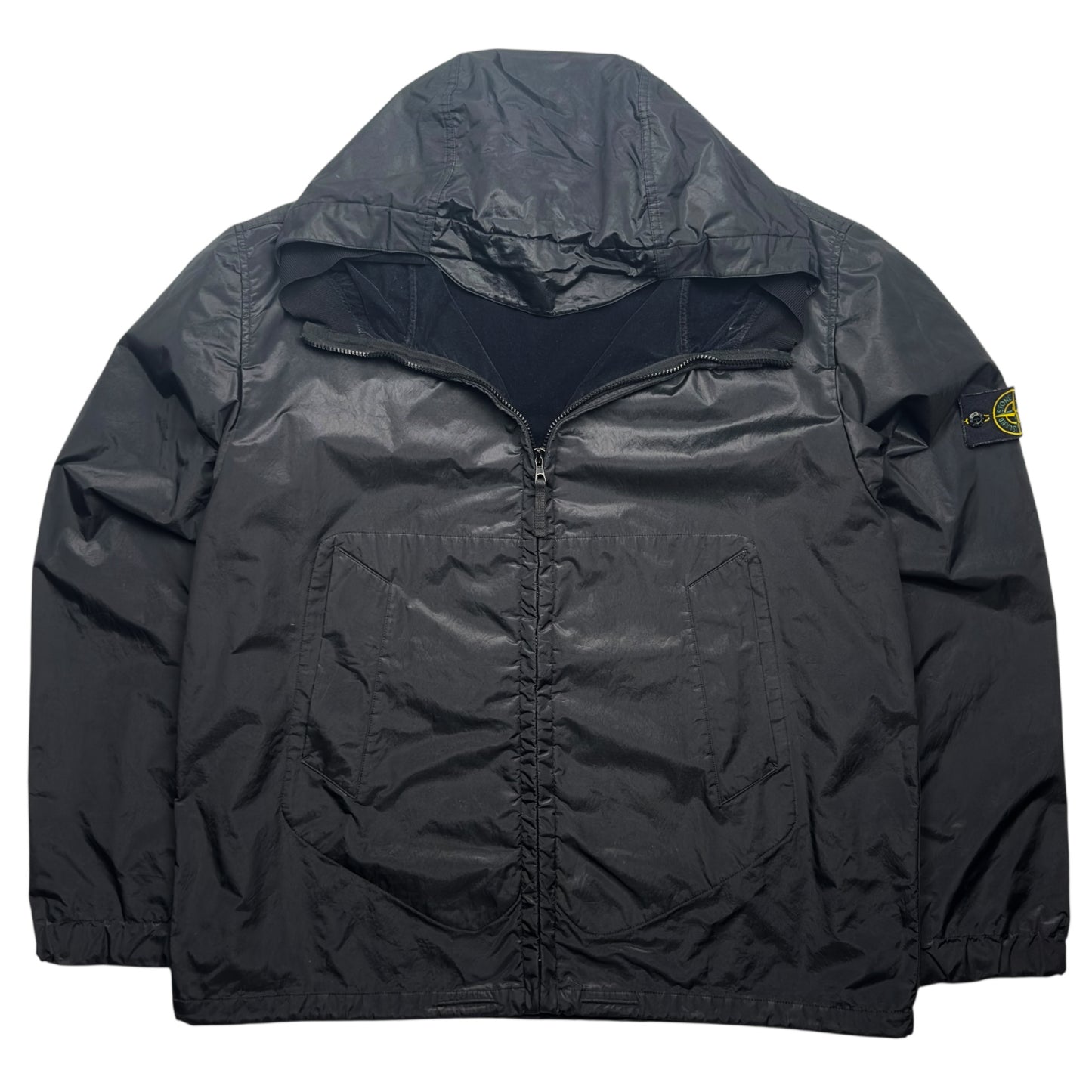 A/W 08 Stone Island Nylon Metal Flock Jacket - Black