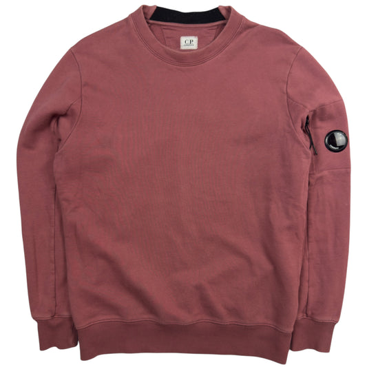 C.P. Company Diagonal Raised Fleece Crewneck Sweater - Rose Taupe