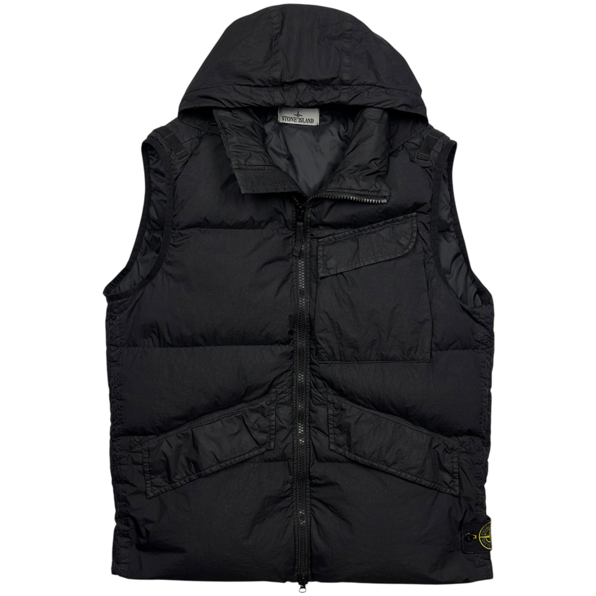 A/W 22 Stone Island Crinkle Reps R-NY Down Gilet - Black – Dans