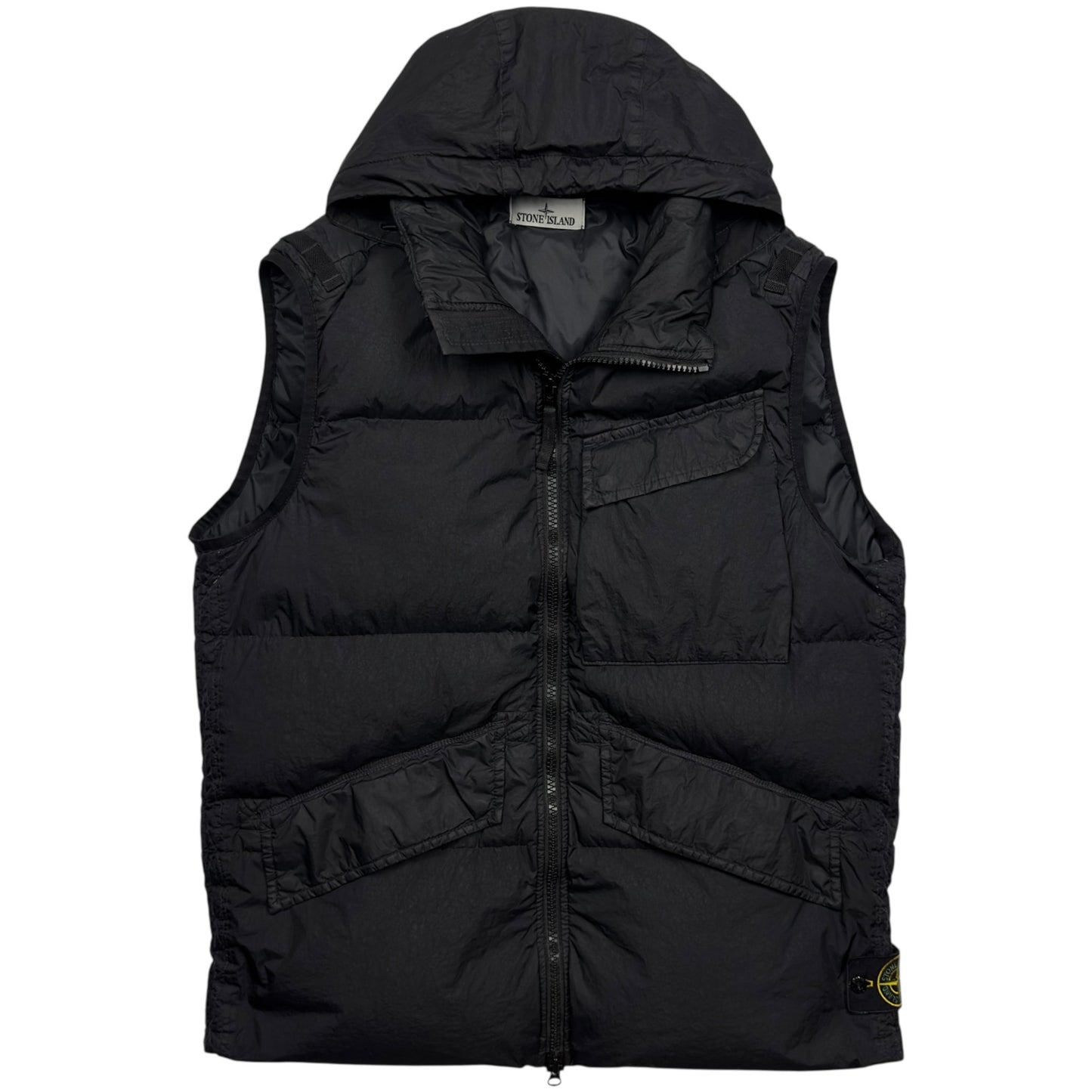 A/W 22 Stone Island Crinkle Reps R-NY Down Gilet - Black