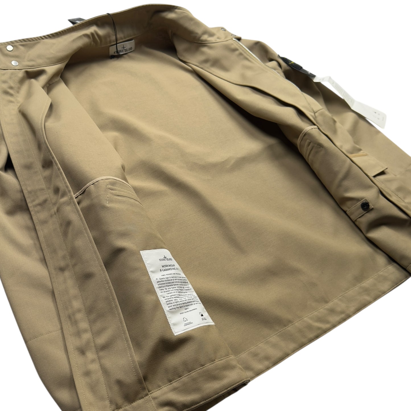 S/S 23 Stone Island Workwear R Gabardine 3/1 Biker Jacket