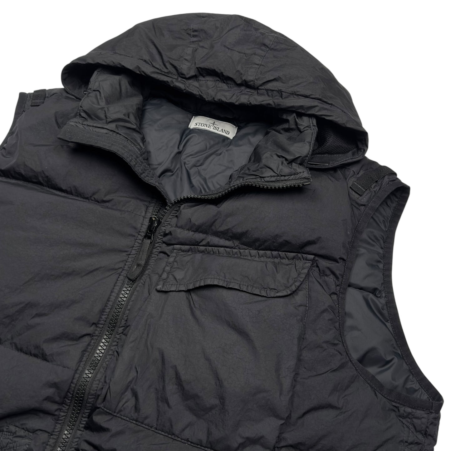 A/W 22 Stone Island Crinkle Reps R-NY Down Gilet - Black