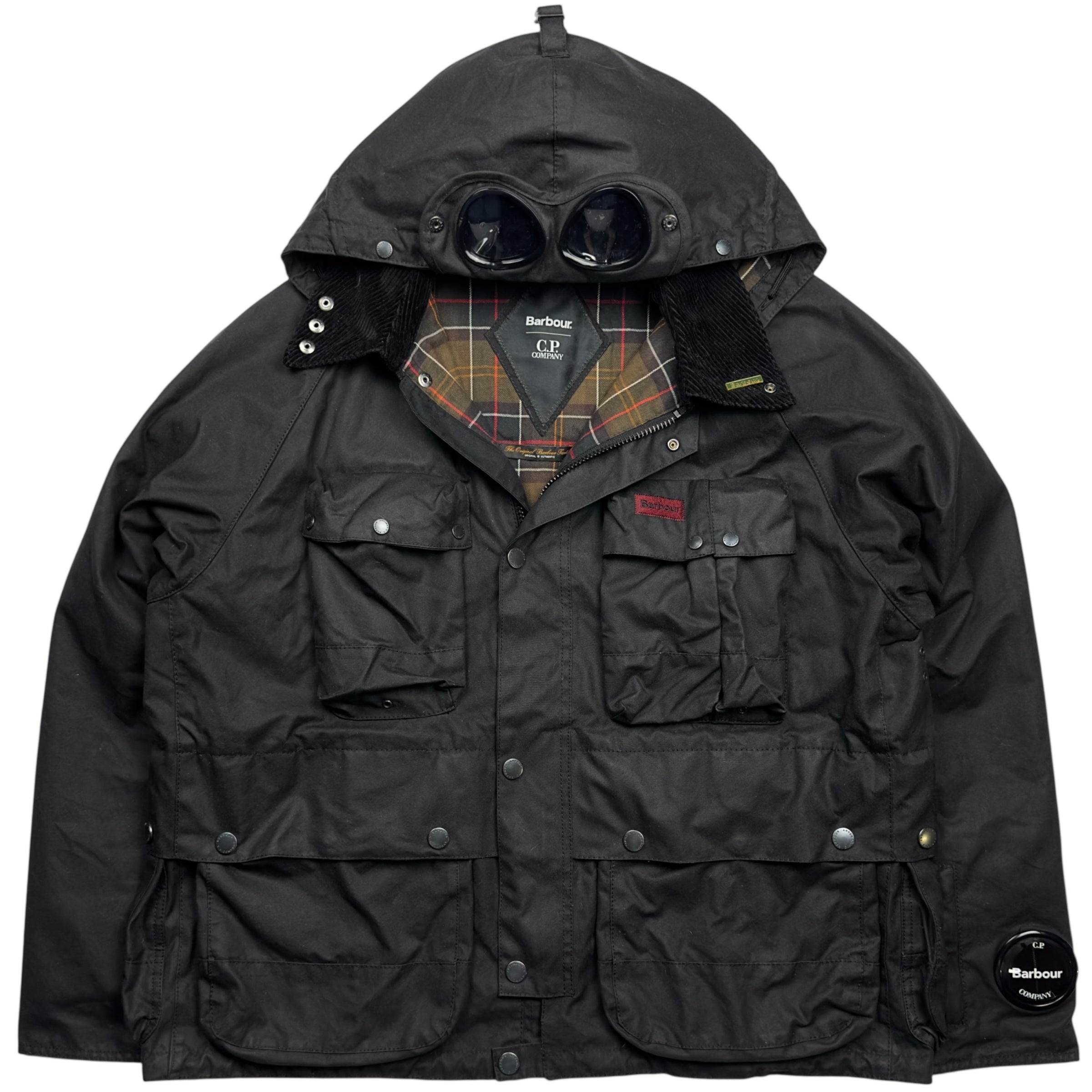 C.P. Company x Barbour Wax Cotton Creel 500 Mille Goggle Jacket