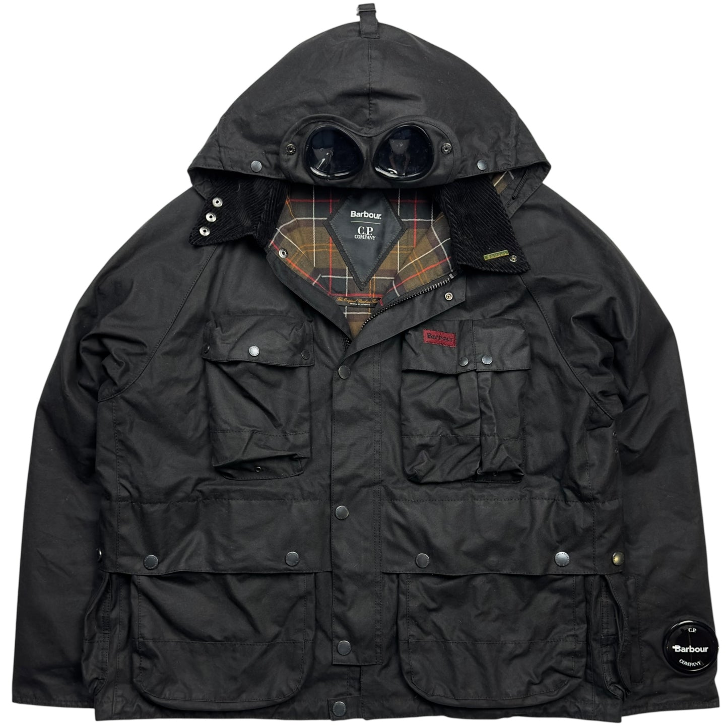 C.P. Company x Barbour Wax Cotton Creel 500 Mille Goggle Jacket