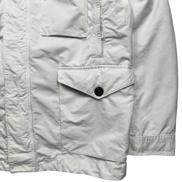 A/W 21 Stone Island David TC Nylon Metal Liner Field Jacket - White